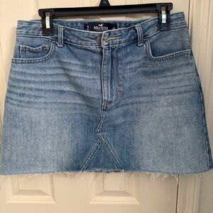 Hollister Women's Light Blue Denim Mini Skirt